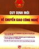 Ebook Quy định mới về chuyển giao công nghệ - NXB Chính trị Quốc gia