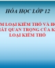 Bài giảng Hóa học 12: Kim loại kiềm thổ và hợp chất quan trọng của kim loại kiềm thổ