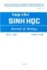 Tạp chí Sinh học: Tập 21 - Số 1 (Tháng 3 - 1999)