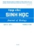 Tạp chí Sinh học: Tập 21 - Số 3 (Tháng 9 - 1999)