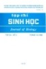 Tạp chí Sinh học: Tập 20 - Số 4 (Tháng 12 - 1998)