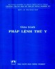 Giáo trình Pháp lệnh thú y - NXB Nông nghiệp