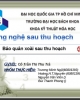 Bài giảng Công nghệ bảo quản - Bài: Bảo quản xoài sau thu hoạch