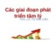 Bài giảng Các giai đoạn phát triển tâm lý