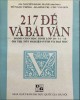 Ebook 217 đề và bài văn lớp 10, 11, 12 - Phần 1